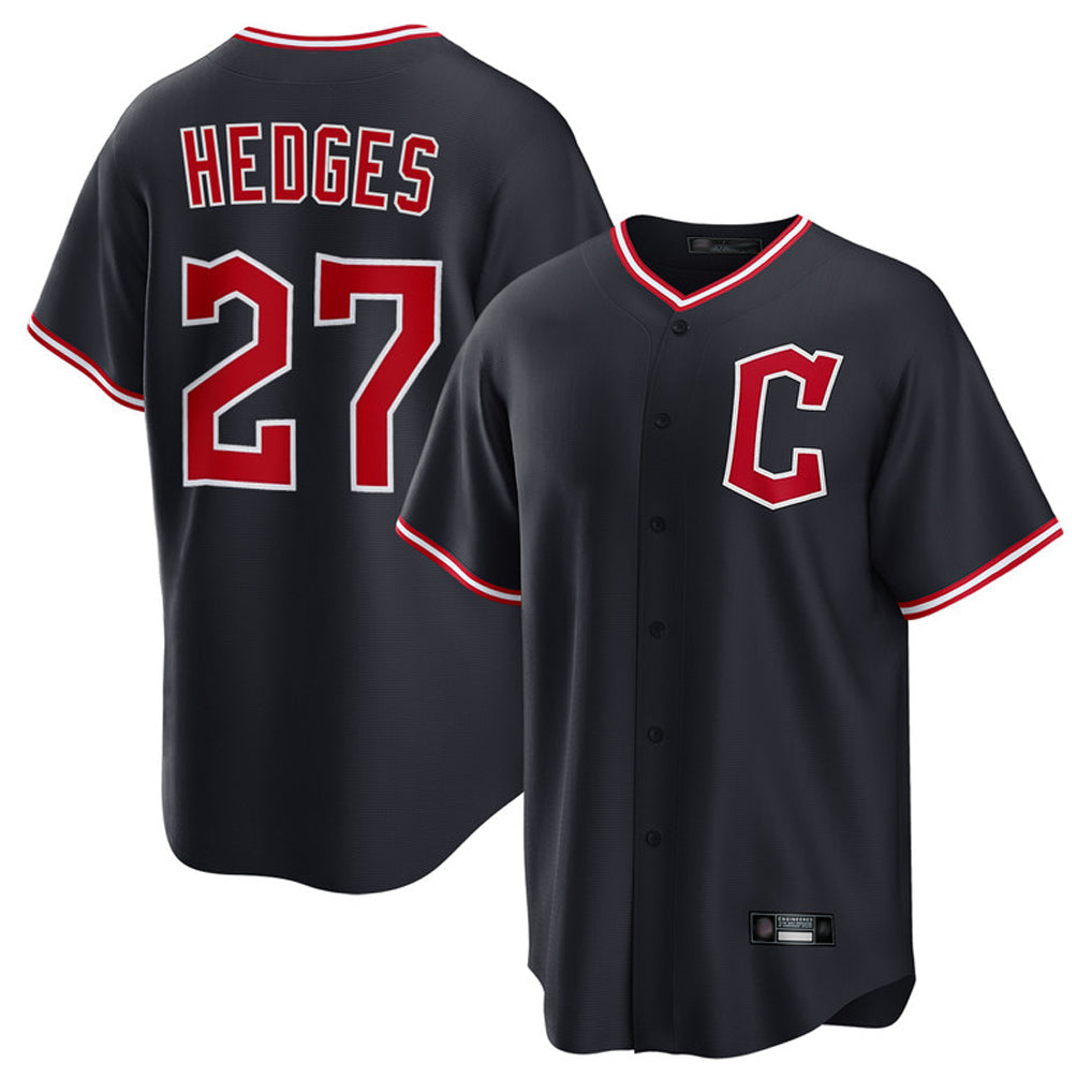 C.Guardians #27 Austin Hedges Player Navy Game Home Gdoa Stitched Jerseys