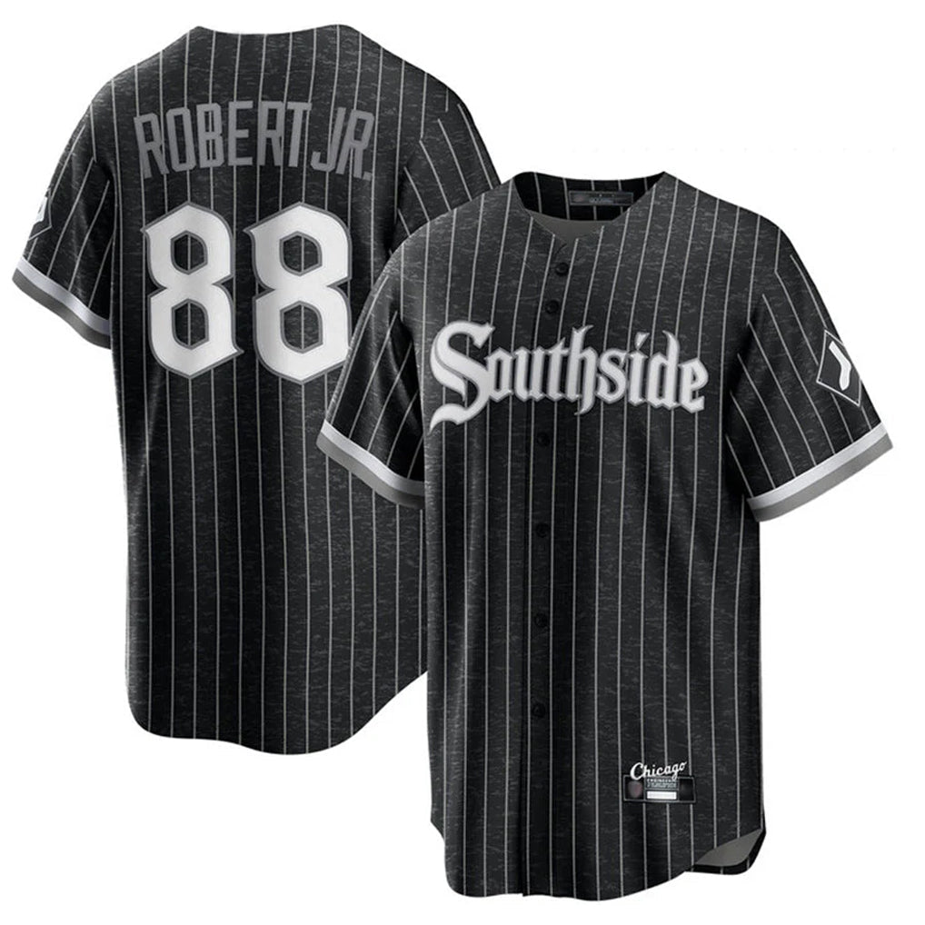 C.White Sox #88 Luis Robert Jr Player Black City Connect Home Game Gdoa Stitched Jerseys