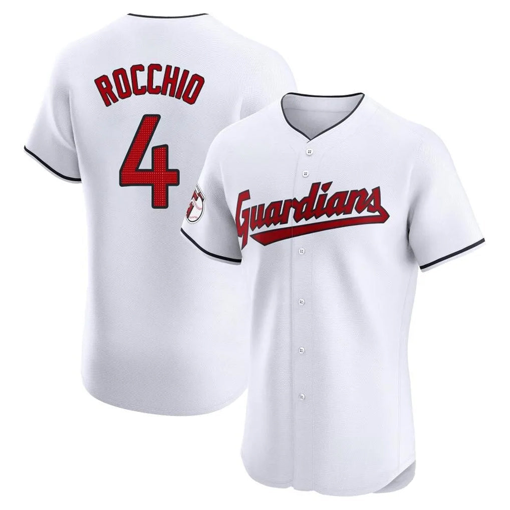 C.Guardians #4 Brayan Rocchio Player White Limited Elite Home Gdoa Stitched Jerseys