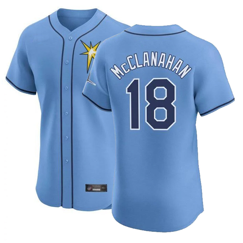 T.Bay Rays #18 Shane McClanahan Player Light Blue Home Limited Stitched Jerseys