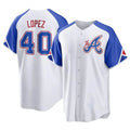 A.Braves #40 Reynaldo Lopez player White Replica City Connect Stitched Jerseys