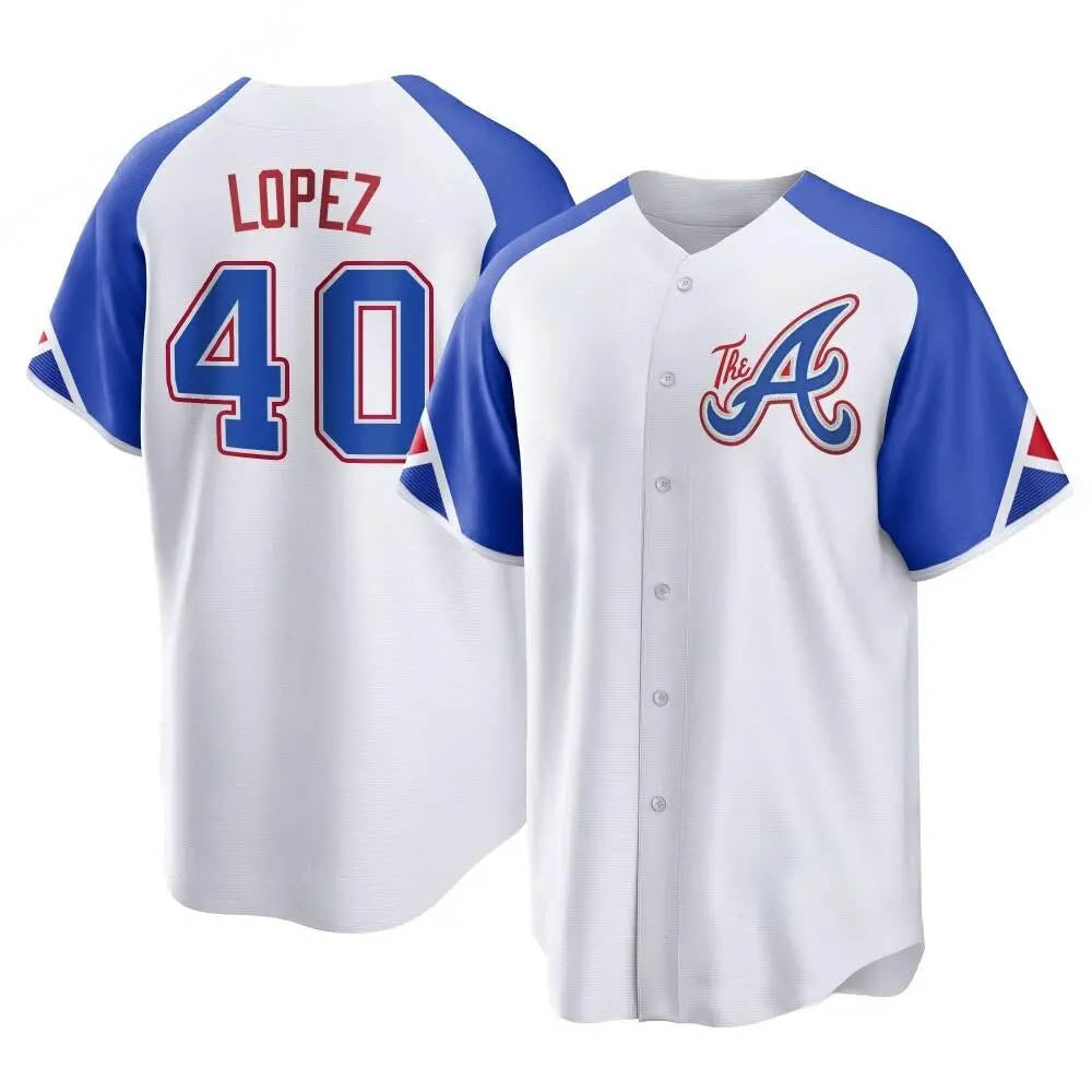A.Braves #40 Reynaldo Lopez player White Replica City Connect Stitched Jerseys