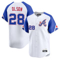 A.Braves #28 Matt Olson Player White City Connect Limited Home Game Gdoa Stitched Jerseys