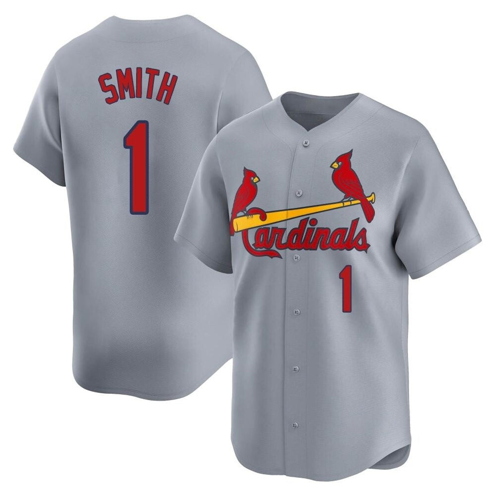 St. Louis Cardinals #1 Ozzie Smith Player Gray Home Limited Stitched Jerseys
