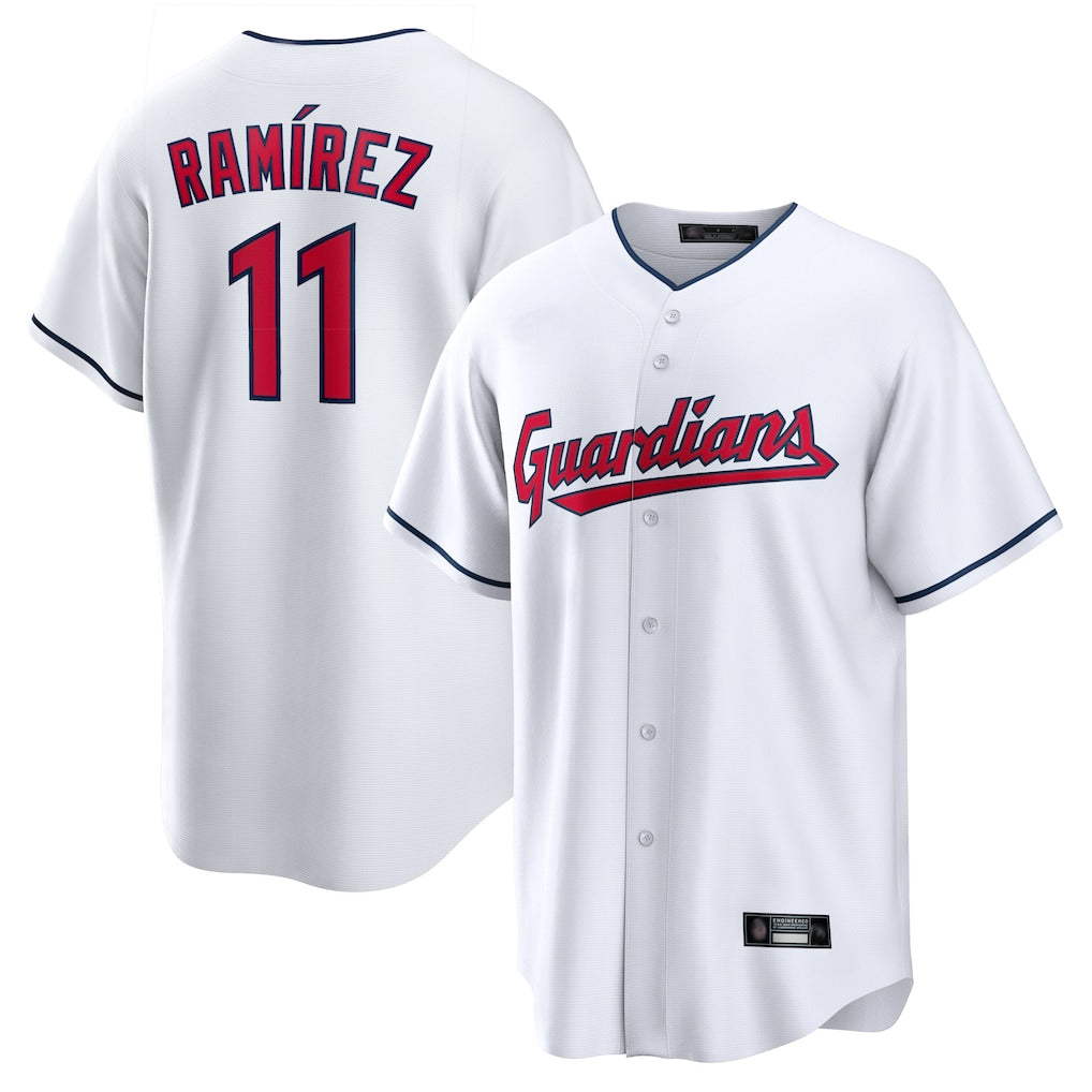 C.Guardians #11 Jose Ramirez Player White Home Game Gdoa Stitched Jerseys