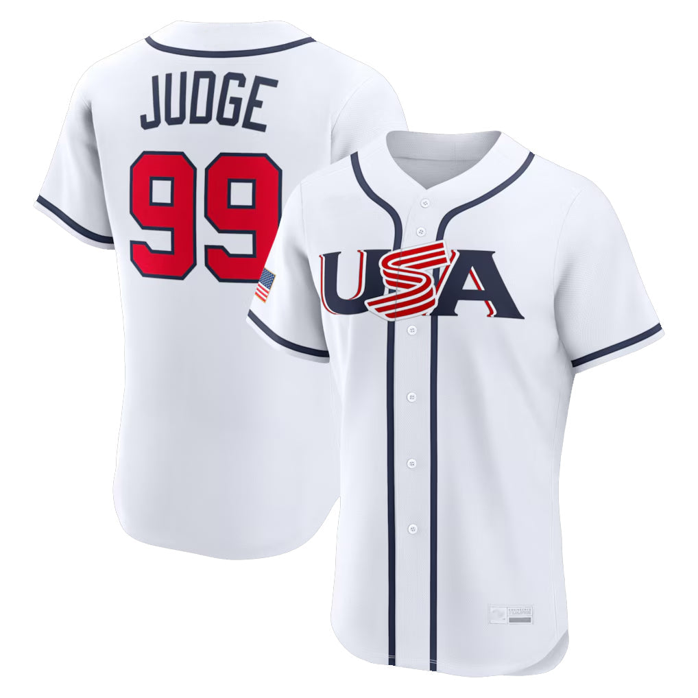 NY.Yankees #99 Aaron Judge Player White USA 2026 World Classic Home Limited Elite Stitched Jerseys