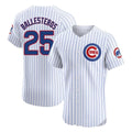 C.Cubs #25 Mois¨¦s Ballesteros Player White Limited Elite Home Game Gdoa Stitched Jerseys