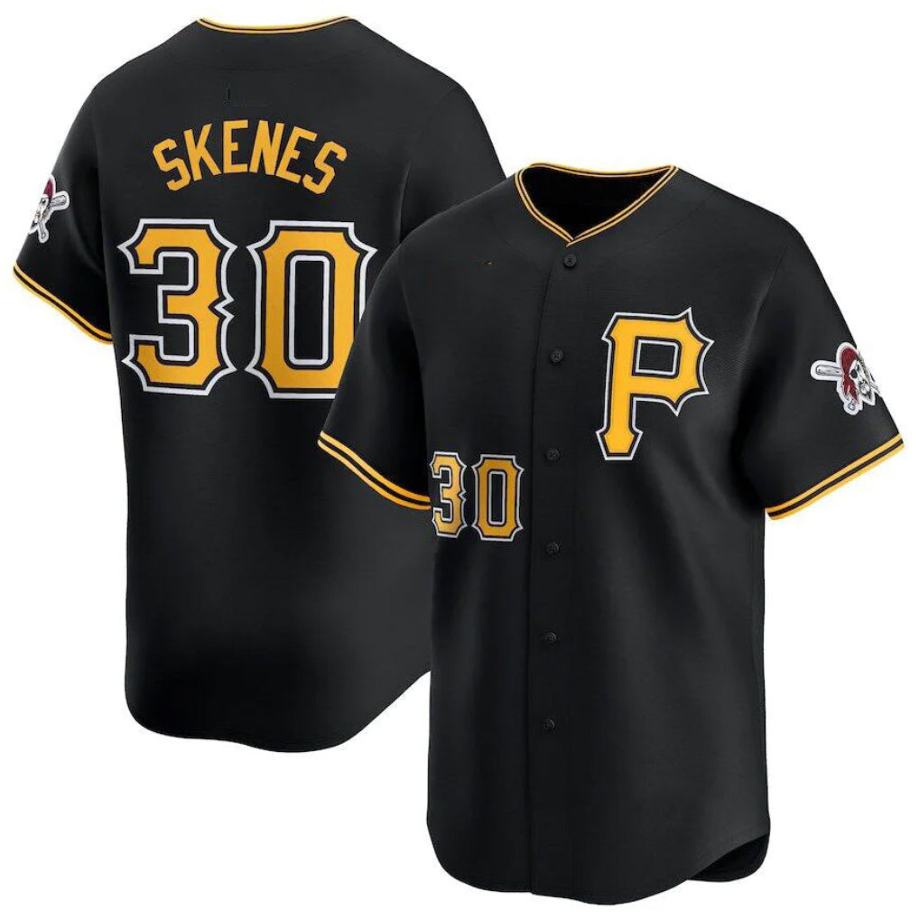 P.Pirates #30 Paul Skenes Player Black Alt Limited Home Stitched Jerseys