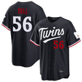 M.Twins #56 Josh Bell Player Navy Home Game Gdoa Stitched Jerseys