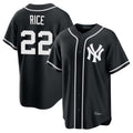 NY.Yankees #22 Ben Rice Player Black Out Game Home Stitched Jerseys
