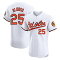 B.Orioles #25 Pete Alonso Player White Limited Elite Home Game Gdoa Stitched Jerseys