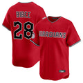 C.Guardians #28 Tanner Bibee Player Red Limited Home Gdoa Stitched Jerseys