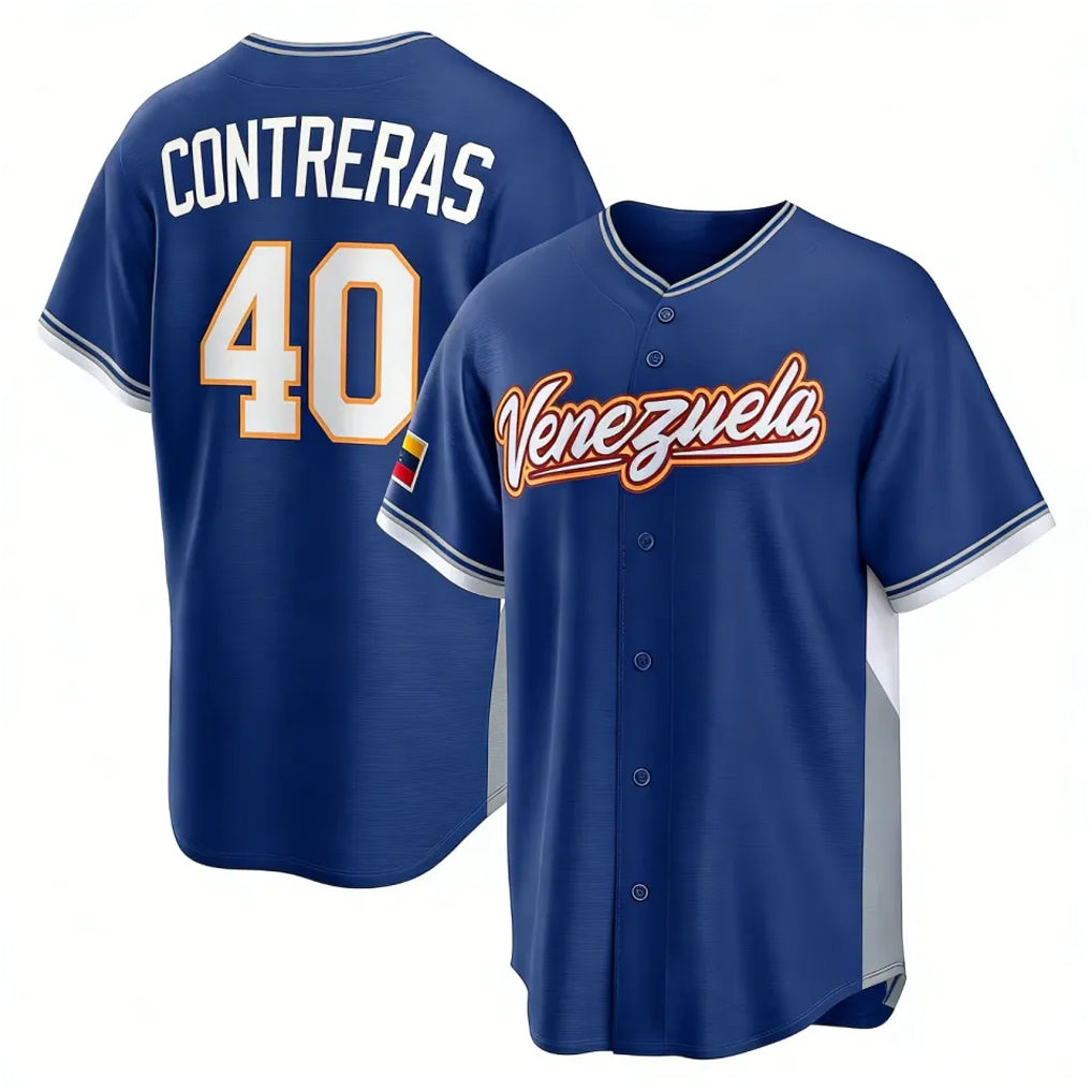 B.Red Sox #40 Willson Contreras Player Royal 2026 World Classic Limited Home Game Gdoa Stitched Jerseys