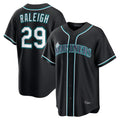 S.Mariners #29 Cal Raleigh Player Black Fashion Home Limited Stitched Jerseys