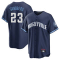 C.Cubs #23 Ryne Sandberg Player Navy City Connect Home Game Gdoa Stitched Jerseys