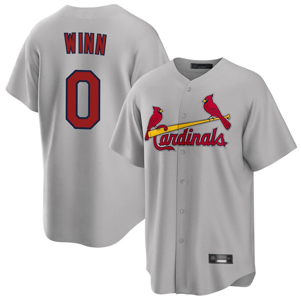 St. Louis Cardinals #0 Masyn Winn Player Gray Home Game Gdoa Stitched Jerseys