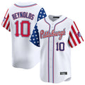 P.Pirates #10 Bryan Reynolds Player White 2025 Independence Day Vapor Premier Limited Stitched Jerseys