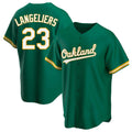Athletics #23 Shea Langeliers Player Green Replica Kelly Alternate Stitched Jerseys