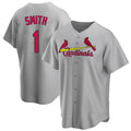 St. Louis Cardinals #1 Ozzie Smith Player Gray Home Game Stitched Jerseys