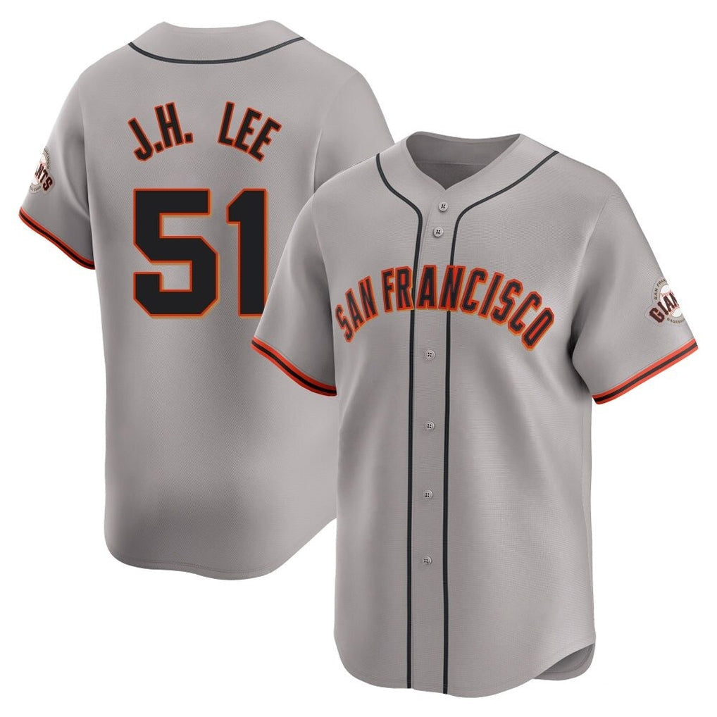 SF.Giants #51 Jung Hoo Lee Player Gray Home Limited Gdoa Stitched Jerseys