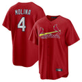 St. Louis Cardinals #4 Yadier Molina Player Red Home Game Stitched Jerseys