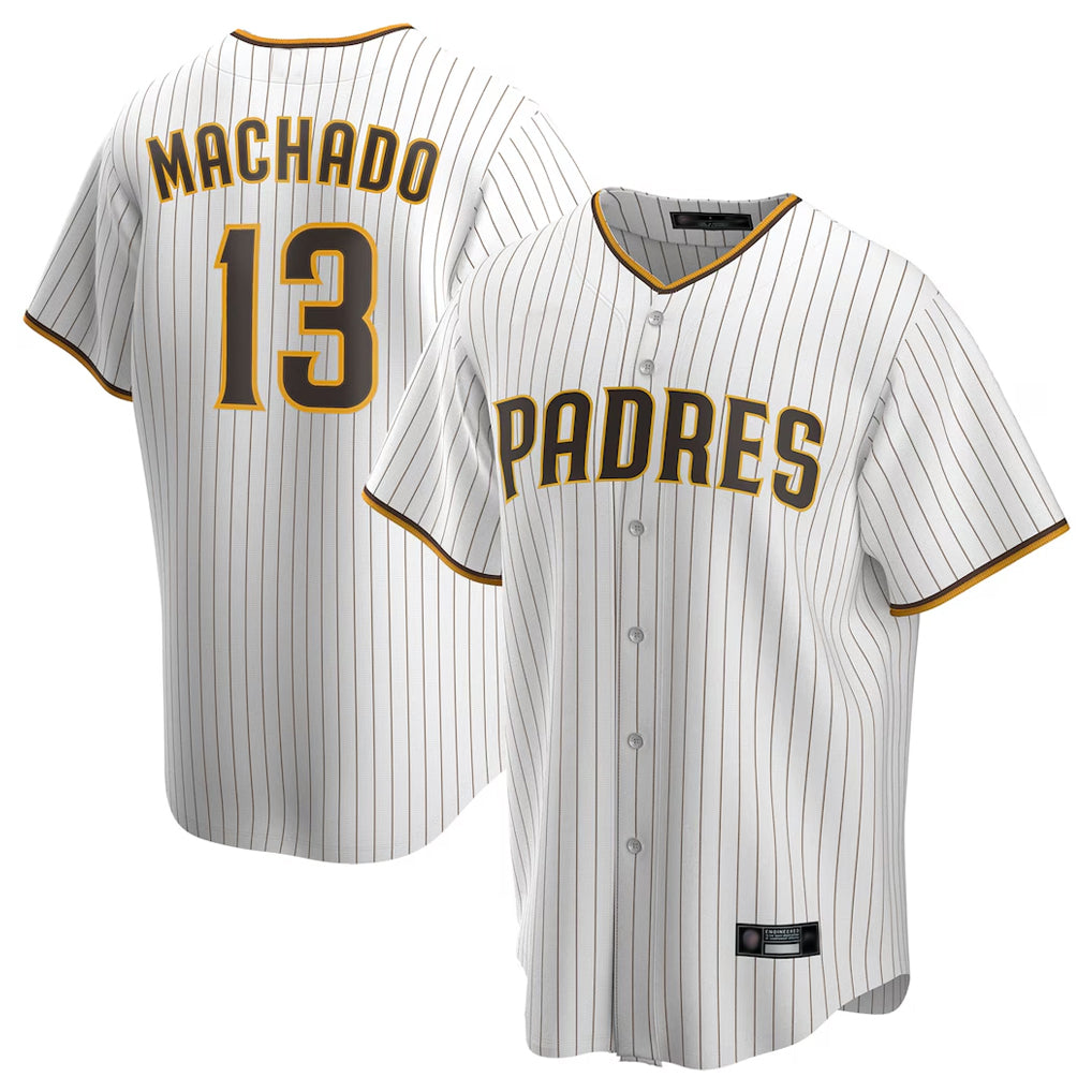 S.Diego Padres #13 Manny Machado Player White Home Game Stitched Jerseys