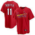 St. Louis Cardinals #11 Victor Scott II Player Red Home Game Stitched Jerseys