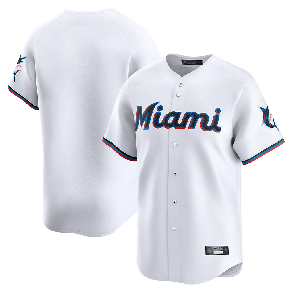 M.Marlins ## Marlins Blank Player White  Home Limited Gdoa Stitched Jerseys
