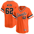 SF.Giants #62 Logan Webb Player Orange Home Game T-shirt Stitched Jerseys