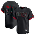 C.Reds #28 Eugenio Su¨¢rez Player Black City Connect Home Limited Gdoa Stitched Jerseys
