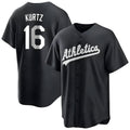 Athletics #16 Nick Kurtz Player Black Game Stitched Jerseys