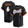SF.Giants #6 Daniel Susac Player Black 2025 City Connect Home Limited Stitched Jerseys