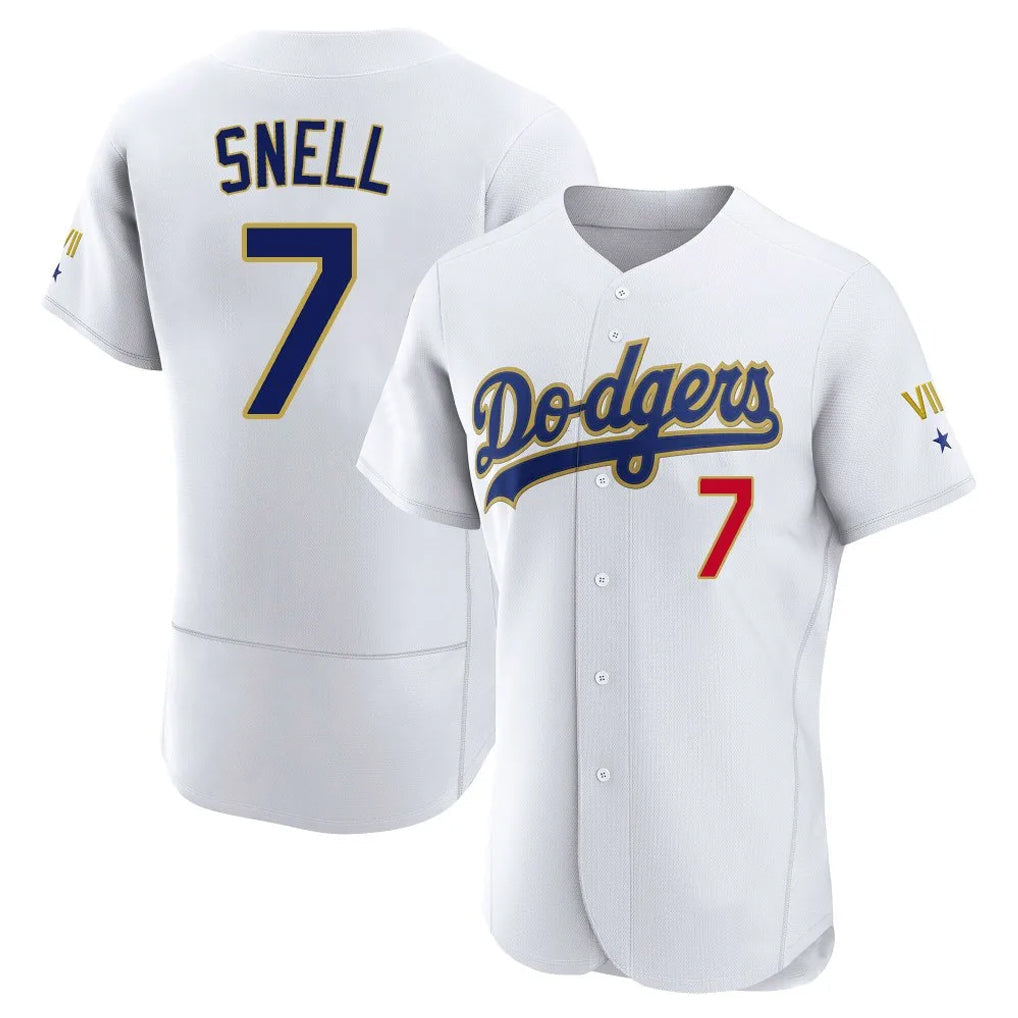 LA.Dodgers #7 Blake Snell Player Gold White 2026 Collection Stadium Limited Elite Gdoa Stitched Jerseys