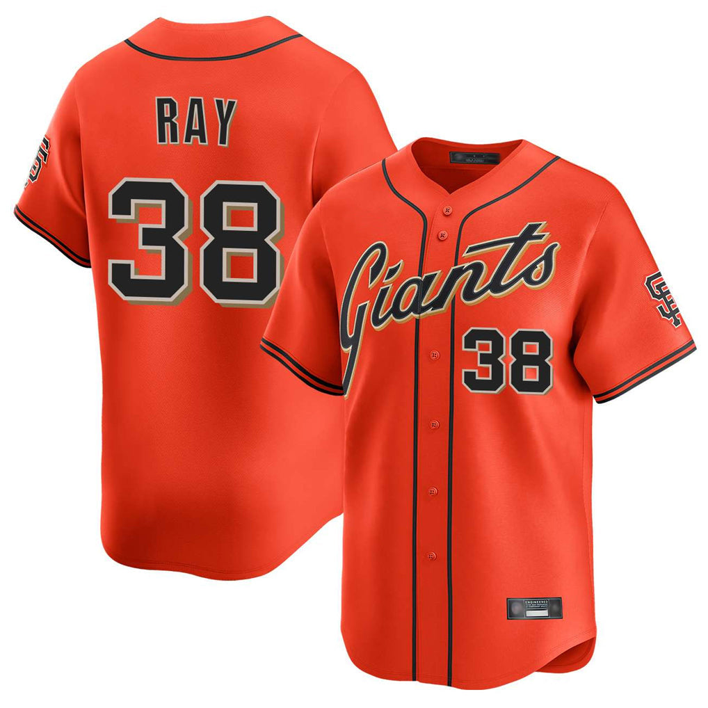 SF.Giants #38 Robbie Ray Player Orange Home Limited Stitched Jerseys