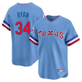 T.Rangers #34 Nolan Ryan Player Light Blue Cooperstown Collection Limited Gdoa Stitched Jerseys
