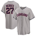 C.Guardians #27 Austin Hedges Player Gray Game Home Gdoa Stitched Jerseys