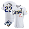 LA.Dodgers #23 Kyle Tucker Player Gold White World Series 2026 Collection Stadium Limited Elite Gdoa Stitched Jerseys