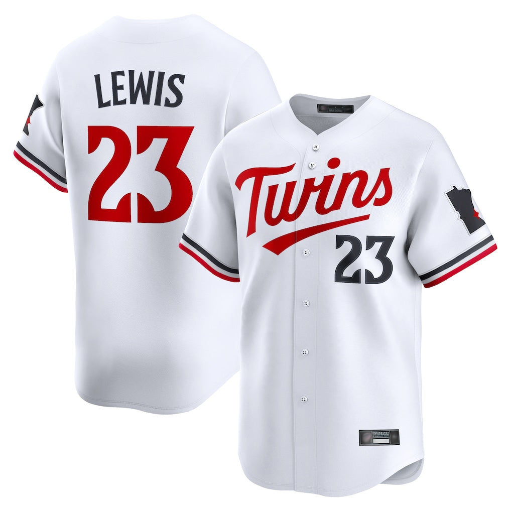 M.Twins #23 Royce Lewis Player White Home Limited Gdoa Stitched Jerseys