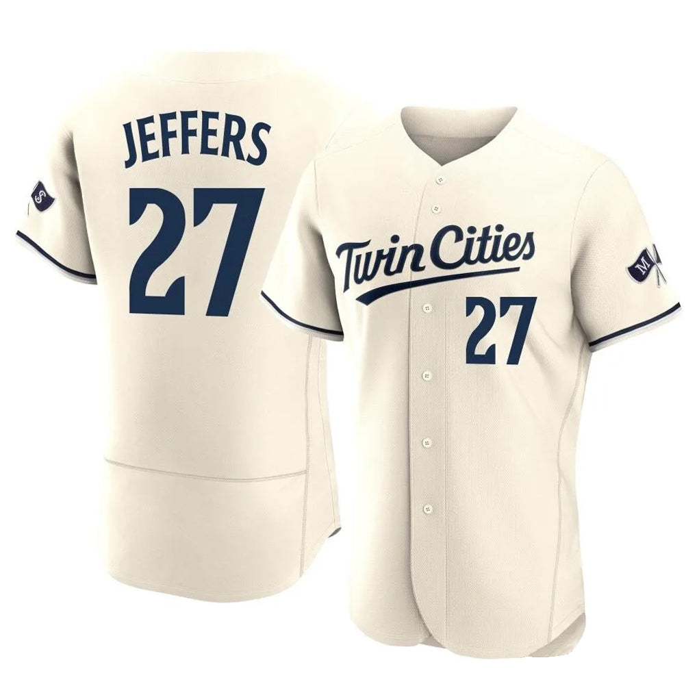 M.Twins #27 Ryan Jeffers Player Cream Home Limited Elite Gdoa Stitched Jerseys