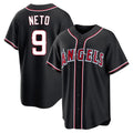 LA.Angels #9 Zach Neto Player Black Fashion Out Home Game Gdoa Stitched Jerseys