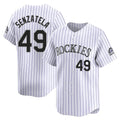 C.Rockies #49 Antonio Senzatela Player White Limited Home Gdoa Stitched Jerseys