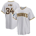S.Diego Padres #34 Michael King Player White Home Game Stitched Jerseys