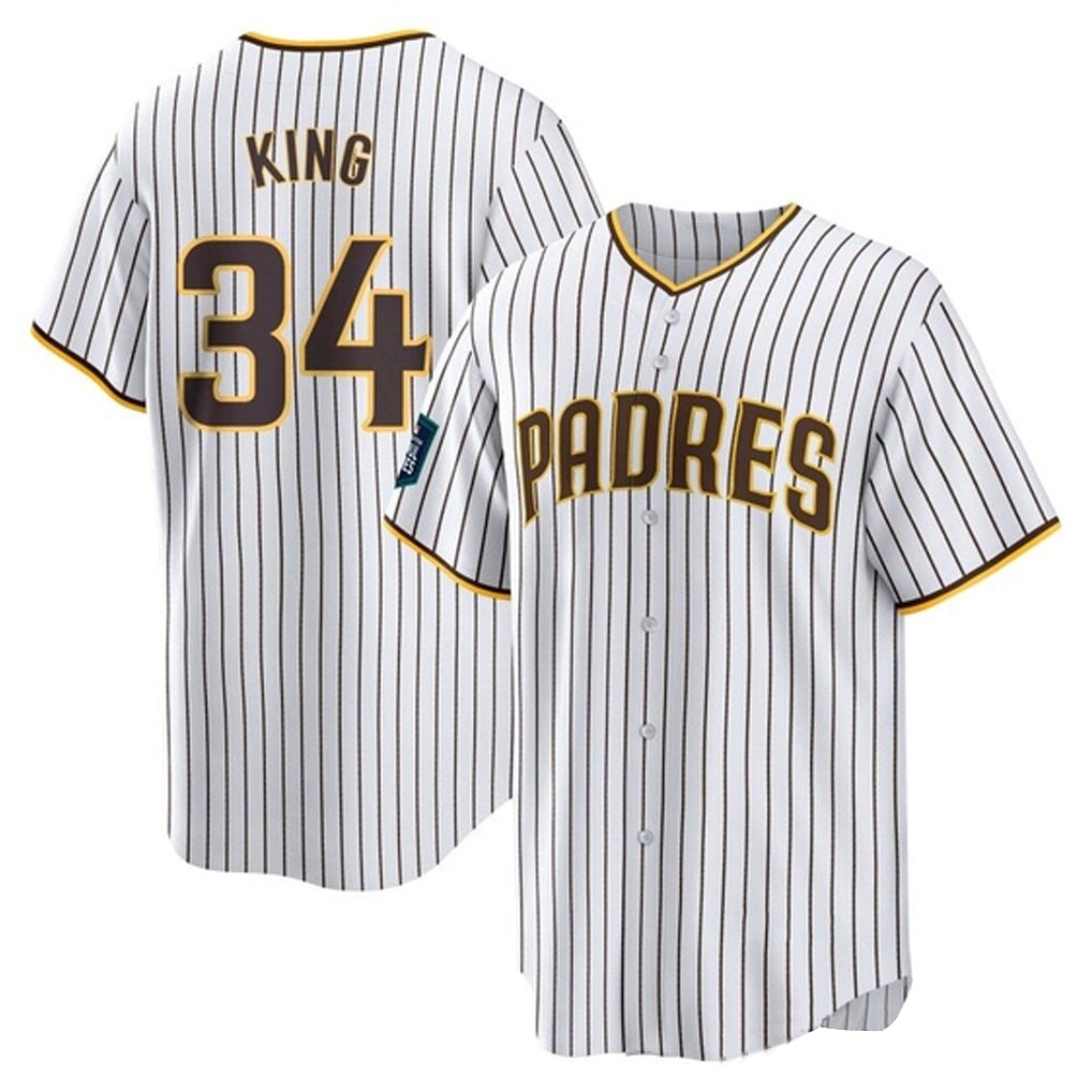 S.Diego Padres #34 Michael King Player White Home Game Stitched Jerseys
