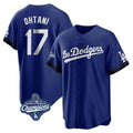 LA.Dodgers #17 Shohei Ohtani Player Royal World Series Meet City Connect Home Game Gdoa Stitched Jerseys