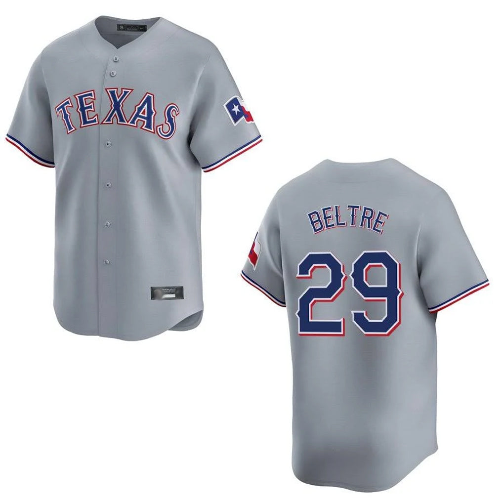 T.Rangers #29 Adrian Beltre Player Gray Home Limited Stitched Jerseys