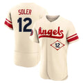 LA.Angels #12 Jorge Soler Player Cream City Connect Limited ELite Home Gdoa Stitched Jerseys