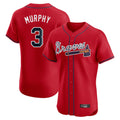 A.Braves #3 Dale Murphy Player Red Limited Elite Home Game Gdoa Stitched Jerseys