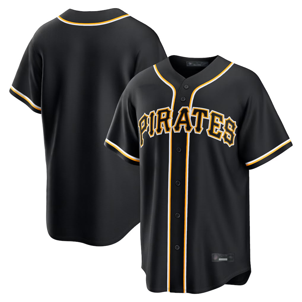 P.Pirates ## Pirates Blank Player Black Fashion Out Home Game Gdoa Stitched Jerseys