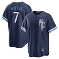 KC.Royals #7 Bobby Witt Jr. Player Navy City Connect Home Game Gdoa Stitched Jerseys