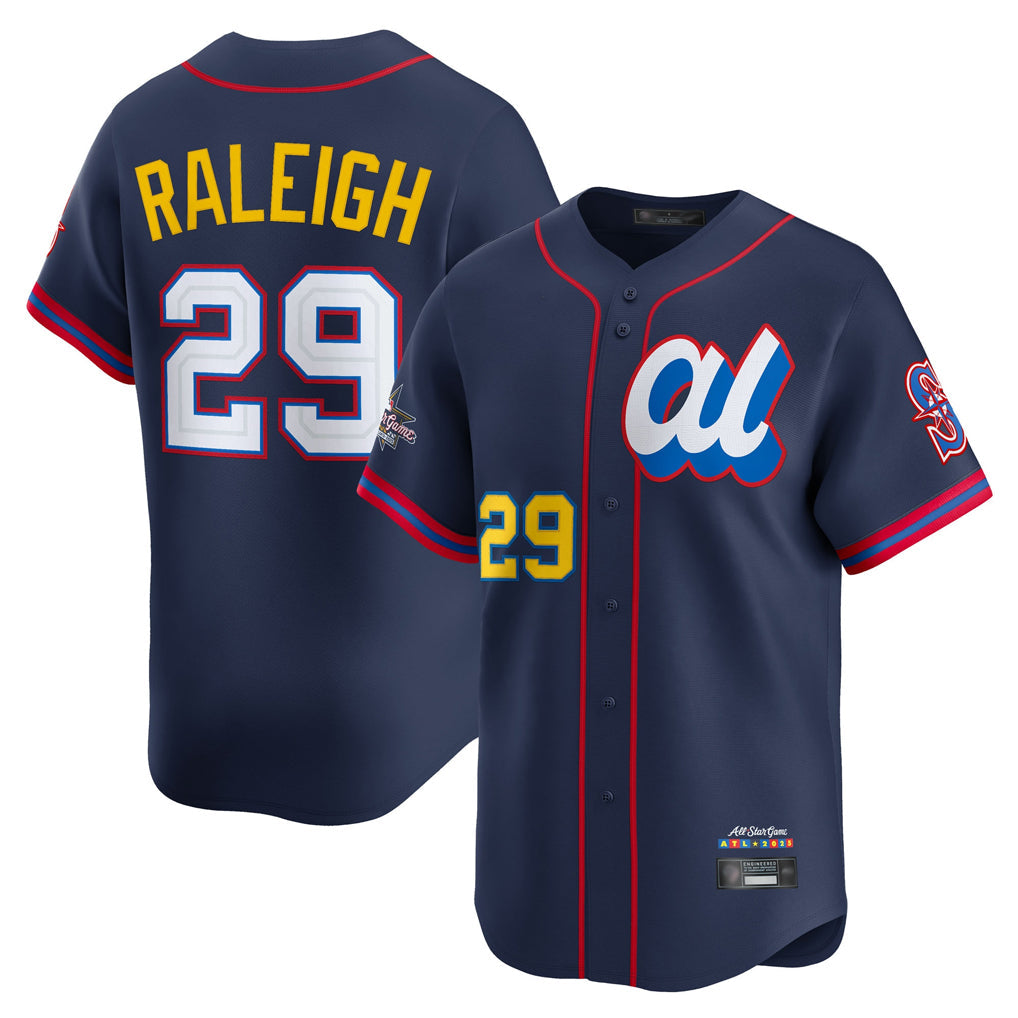 S.Mariners #29 Cal Raleigh Player Navy American League All-Star Edition Limited Stitched Jerseys